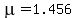 mu=1.456