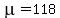 mu=118