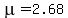 mu=2.68