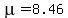 mu=8.46
