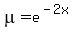 mu=e%5E%28-2x%29