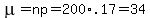 mu=np=200%2A.17=34