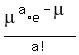 mu%5Ea%2Ae%5E%28-mu%29%2Fa%21
