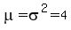 mu+=+sigma%5E2+=+4