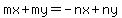 mx%2Bmy=-nx%2Bny