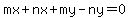 mx%2Bnx%2Bmy-ny=0
