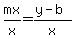 mx%2Fx=%28y-b%29%2Fx