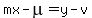 mx-mu=y-v