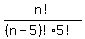 n%21%2F%28%28n-5%29%21%2A5%21%29