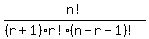 n%21%2F%28%28r%2B1%29r%21%28n-r-1%29%21%29