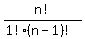 n%21%2F%281%21%2A%28n-1%29%21%29