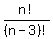 n%21%2F%28n-3%29%21