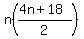 n%28%284n%2B18%29%2F2%29