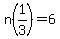 n%281%2F3%29+=+6