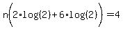 n%282%2Alog%28%282%29%29%2B6%2Alog%28%282%29%29%29=4
