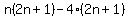 n%282n%2B1%29-4%282n%2B1%29