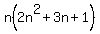 n%282n%5E2%2B3n%2B1%29