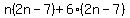 n%282n-7%29%2B6%282n-7%29