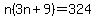 n%283n%2B9%29+=+324