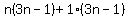 n%283n-1%29%2B1%283n-1%29