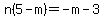 n%285-m%29=-m-3