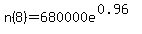 n%288%29+=+680000e%5E%280.96%29
