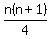 n%28n%2B1%29%2F4