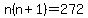 n%28n%2B1%29=272