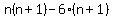 n%28n%2B1%29-6%28n%2B1%29