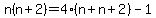 n%28n%2B2%29=4%28n%2Bn%2B2%29-1