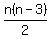 n%28n+-+3%29%2F2
