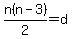 n%28n+-3%29%2F2=d