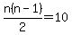 n%28n-1%29%2F2+=+10