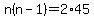 n%28n-1%29=2%2A45