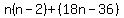 n%28n-2%29%2B%2818n-36%29