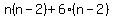 n%28n-2%29%2B6%28n-2%29
