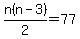 n%28n-3%29%2F2=77