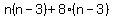 n%28n-3%29+%2B8%28n-3%29