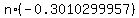 n%2A%28-0.3010299957%29