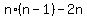 n%2A%28n-1%29-2n