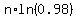 n%2Aln%280.98%29