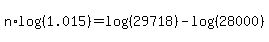 n%2Alog%28%281.015%29%29=log%28%2829718%29%29-log%28%2828000%29%29