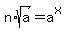 n%2Asqrt%28a%29=a%5Ex
