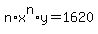 n%2Ax%5En%2Ay=1620