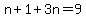 n%2B1%2B3n=9