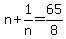 n%2B1%2Fn=65%2F8