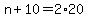 n%2B10=2%2A20