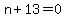 n%2B13+=+0