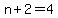 n%2B2+=+4