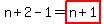 n%2B2-1+=+highlight%28n%2B1%29
